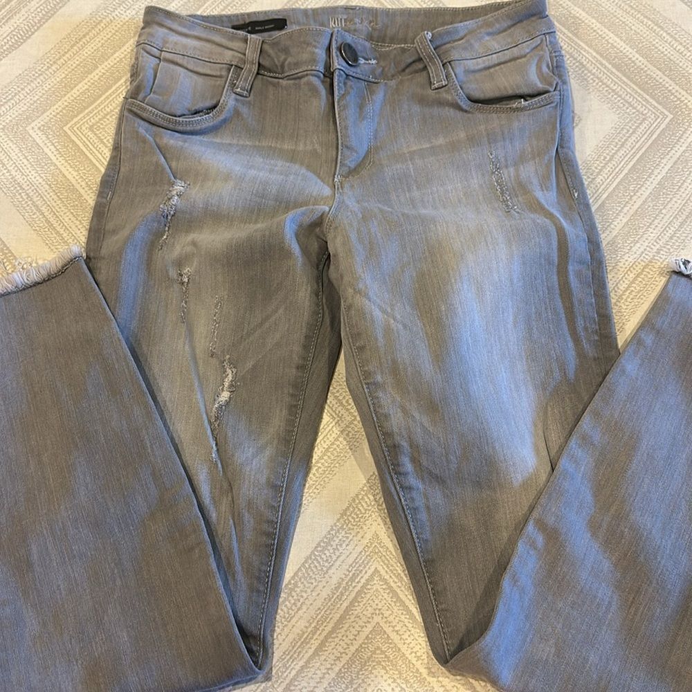 Kut from the Kloth Women’s Grey Brigitte Ankle Skinny Jeans - Size 4 - Picture 2 of 7